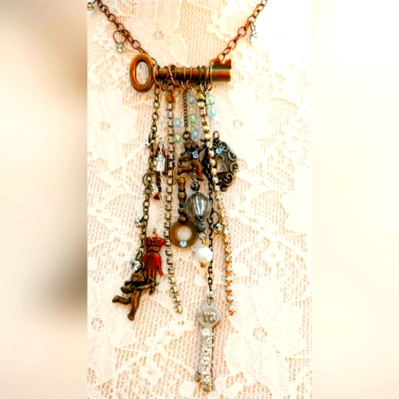 Handmade Assemblage Necklace - Picture 1 of 3